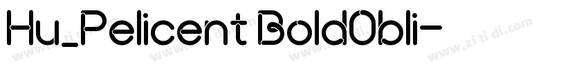 Hu_Pelicent BoldObli字体转换